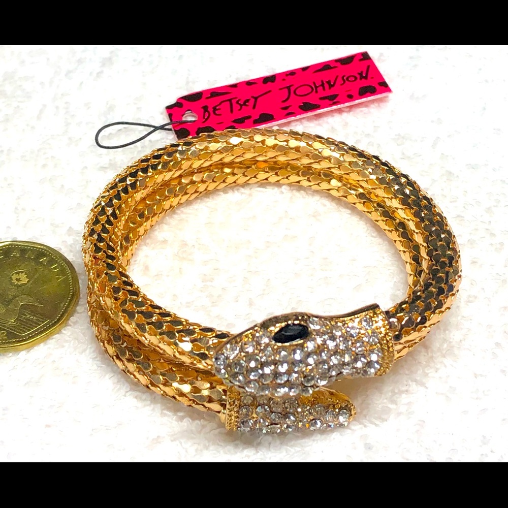 🐍coiled wrap snake bracelet -Betsey Johnson NWT